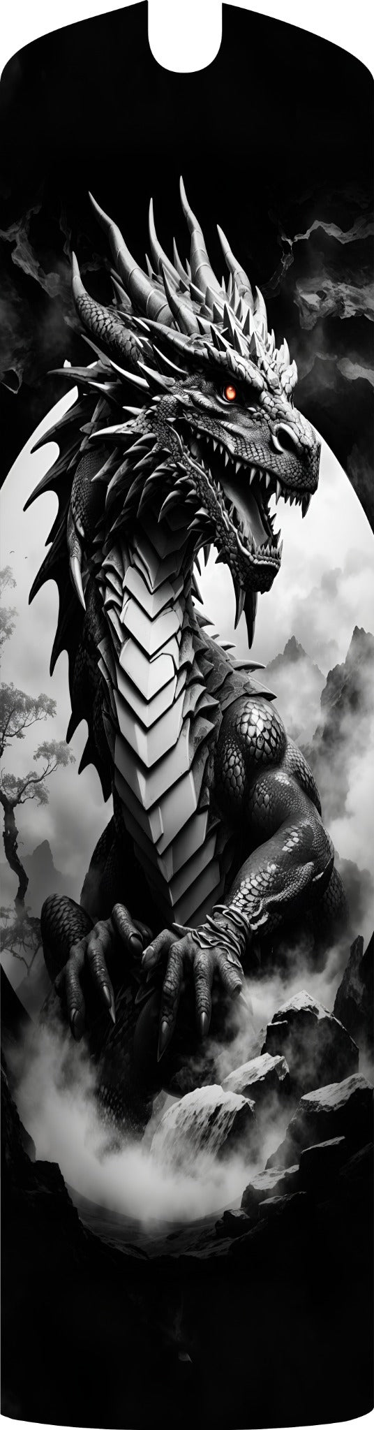 Drache Schwarz-Weiß