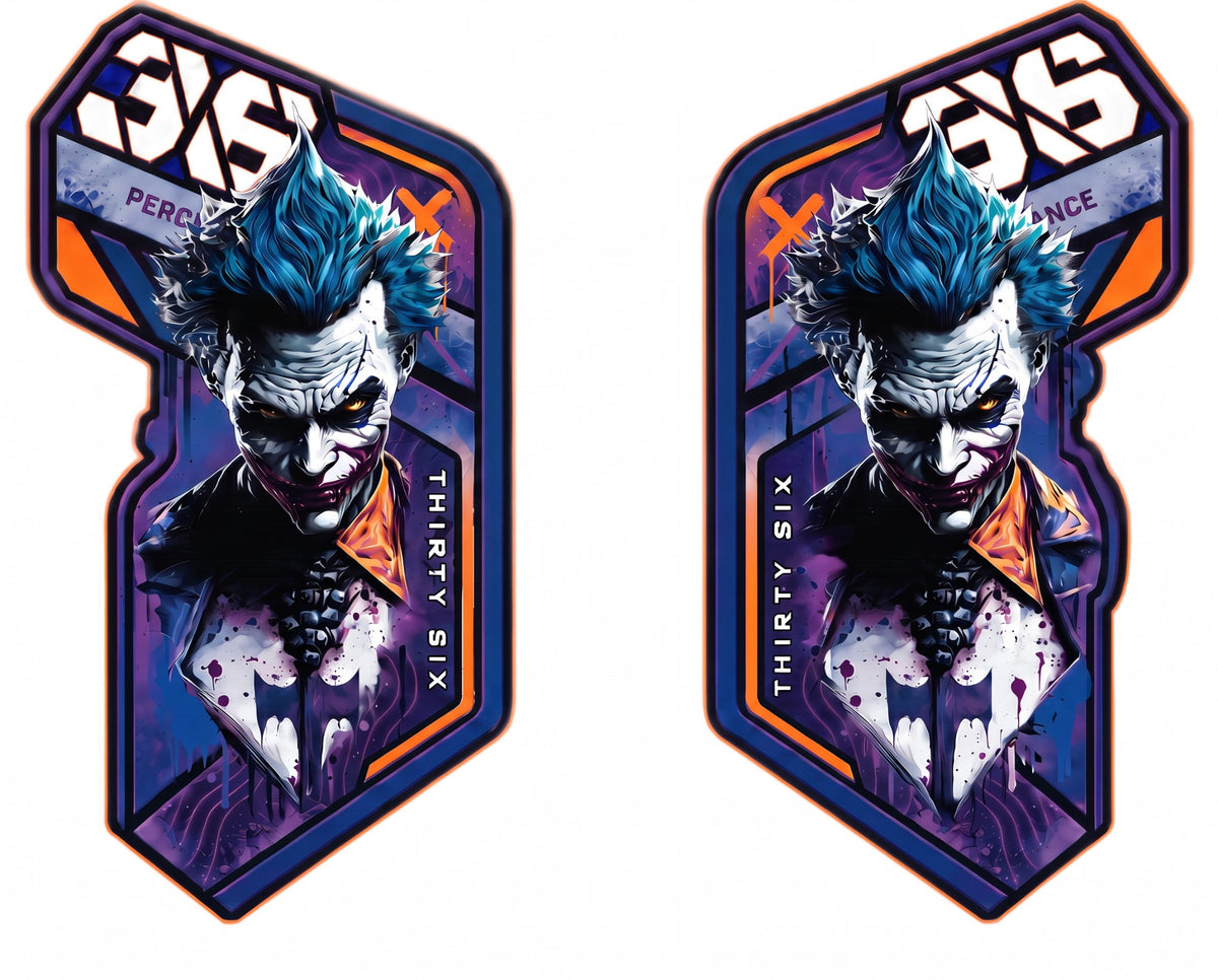 Joker Gabelaufkleber-Set Blau-Lila-Orange, links und rechts, Designvorschau 36