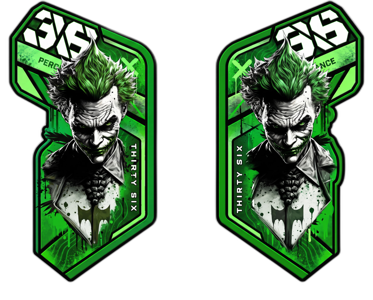 Joker Gabelaufkleber-Set Grün-Weiß, links und rechts, Designvorschau 36