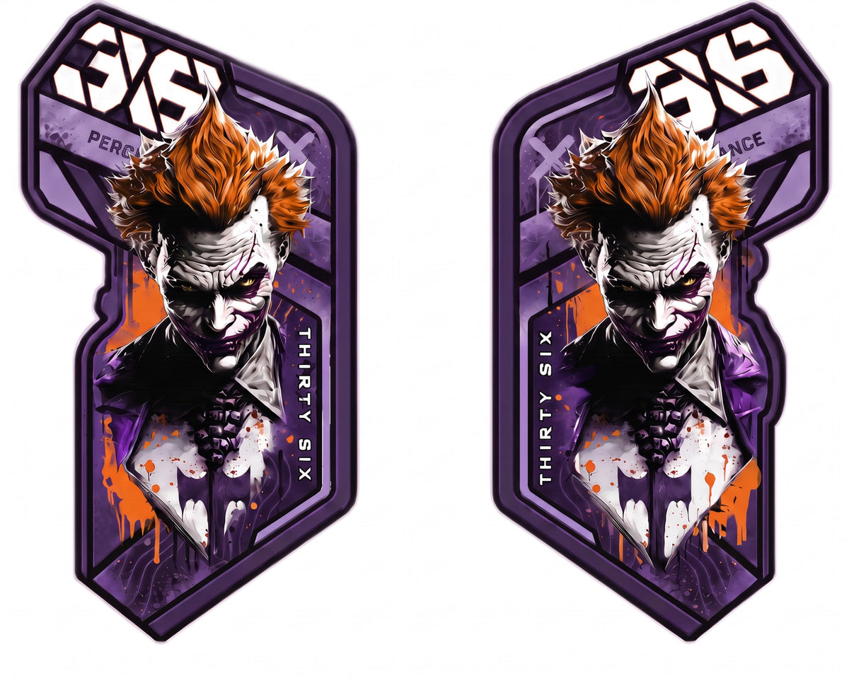 Joker Gabelaufkleber-Set Lila-Orange, links und rechts, Designvorschau 36