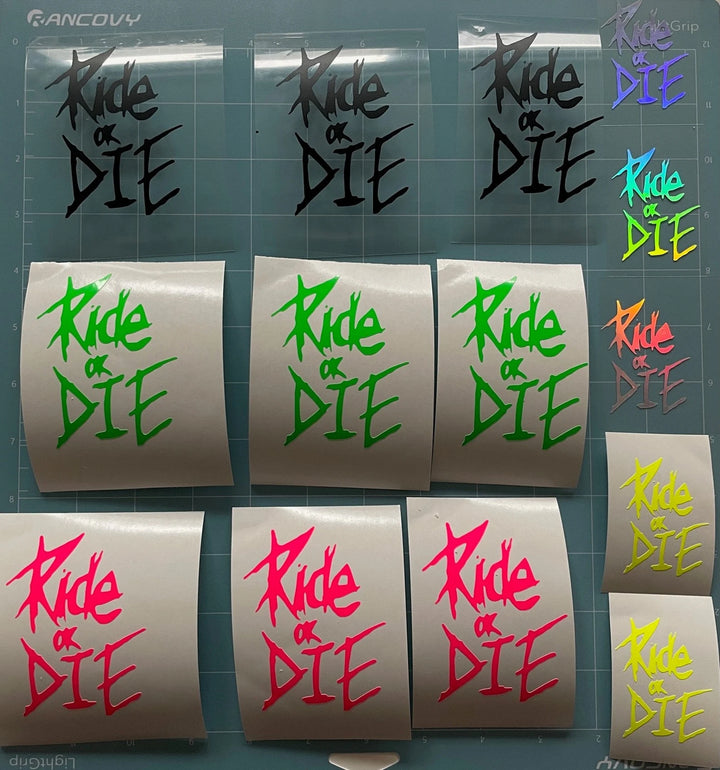 Ride or Die ( 2 er Pack ) - Aufkleber / Sticker - Fahrrad / Auto / MX / MTB / DH