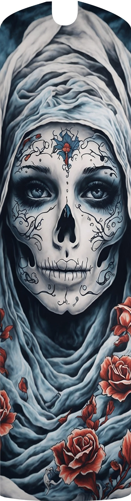 La Catrina Grau mit Rosen
